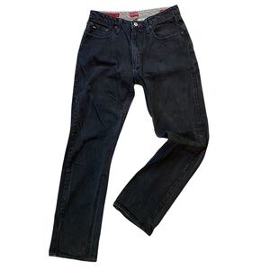 Vintage Y2K Tommy Hilfiger Red Label Tommy Fit Black Denim Jeans Men’s 32x34